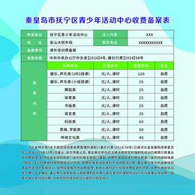 驾校收费明细公示表