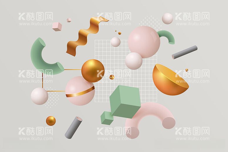 编号：56473312021210454174【酷图网】源文件下载-c4d立体元素