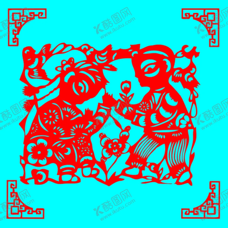 编号：24875310152203126075【酷图网】源文件下载-喜事临门剪纸