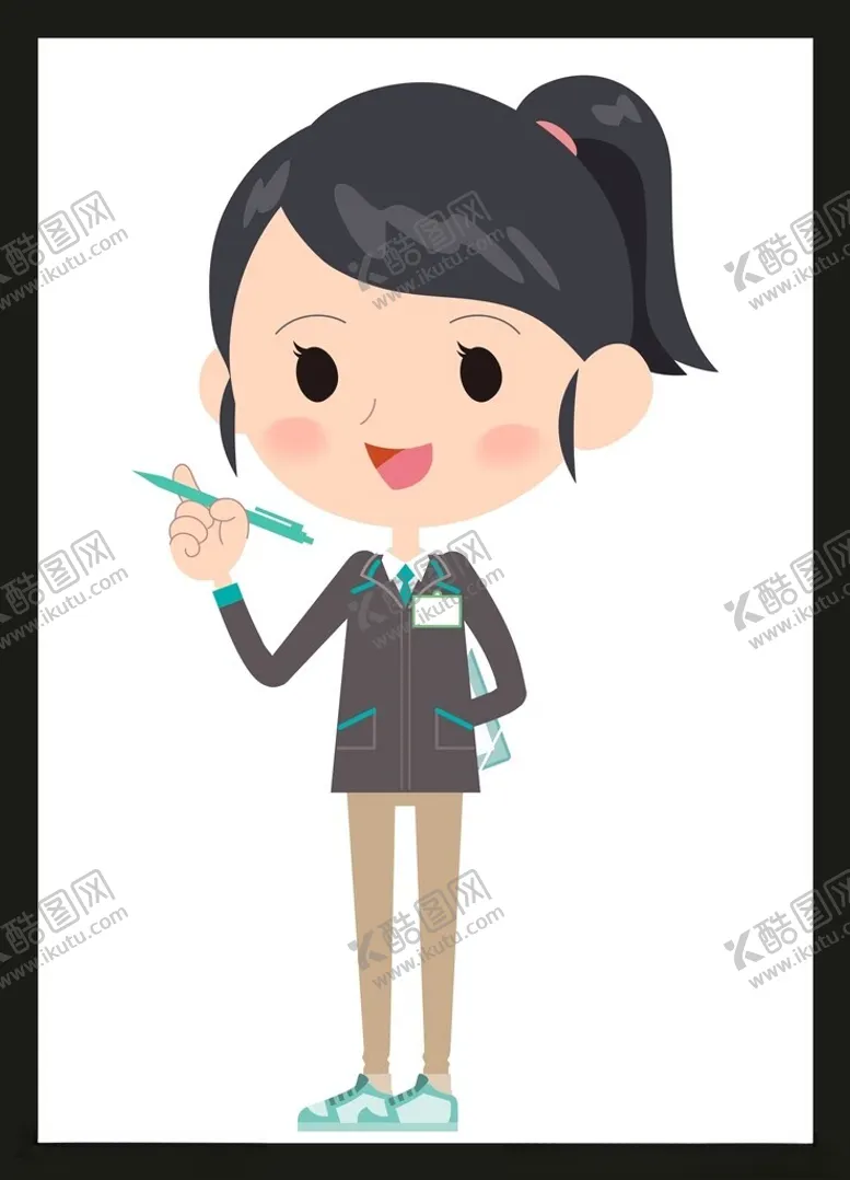 编号：44116201310805437499【酷图网】源文件下载-手绘卡通女孩