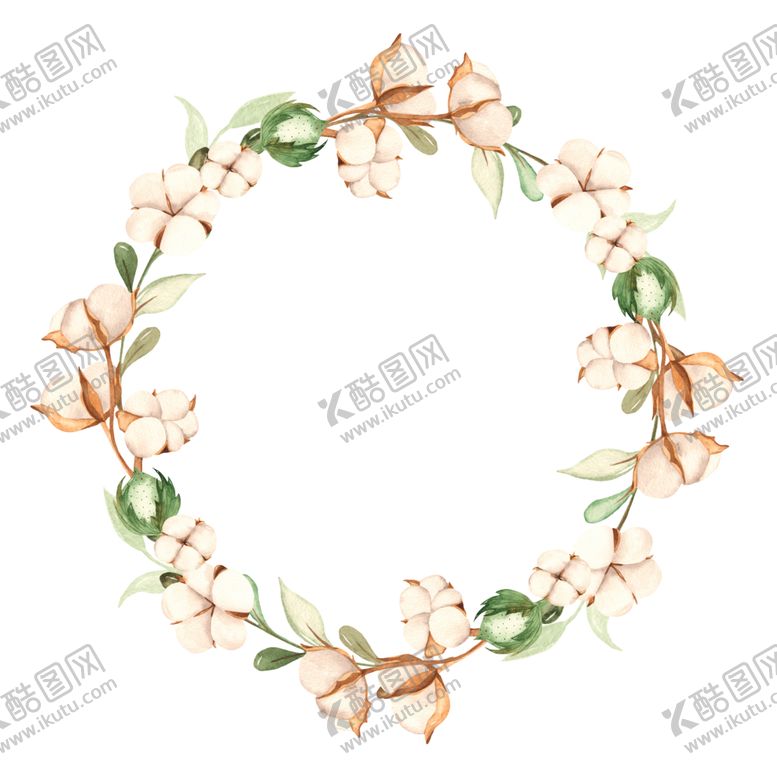 编号：18154809101308285177【酷图网】源文件下载-水彩花朵花边背景