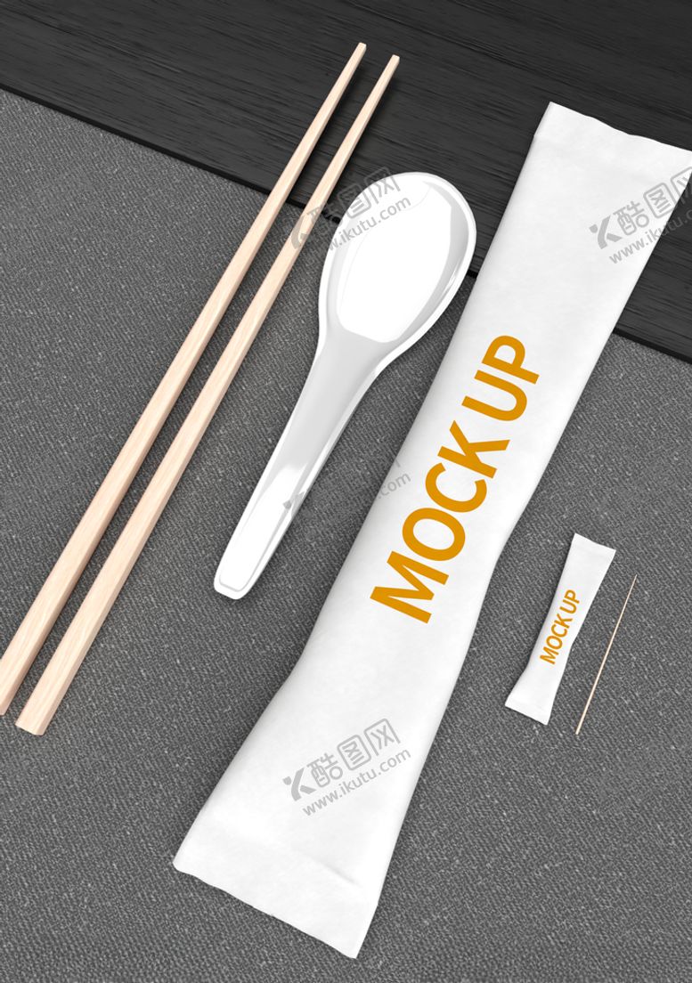 编号：43119710150210431239【酷图网】源文件下载-餐具包样机