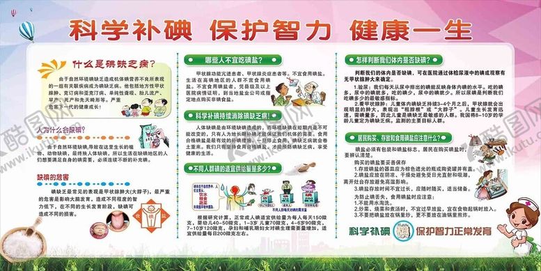 编号：44595210250252454843【酷图网】源文件下载-科学补碘保护智力健康一生