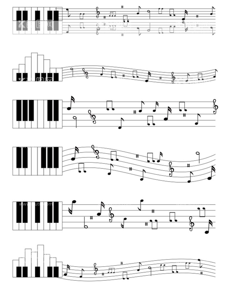 编号：59838811280748494772【酷图网】源文件下载-音符五线谱
