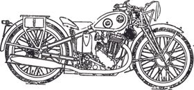 手绘摩托赛车