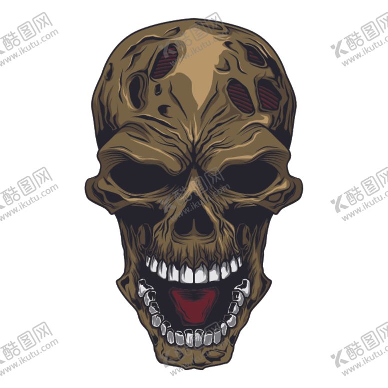 编号：78909010101841318241【酷图网】源文件下载-骷髅创意头像