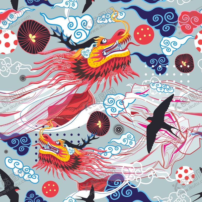 编号：78994705150028524304【酷图网】源文件下载-龙头插画