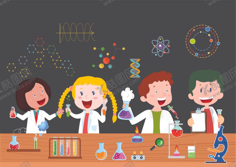 编号：51478409270353015814【酷图网】源文件下载-化学研究实验插画