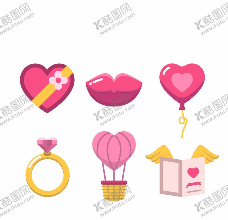编号：15450704300013163301【酷图网】源文件下载-情人节元素