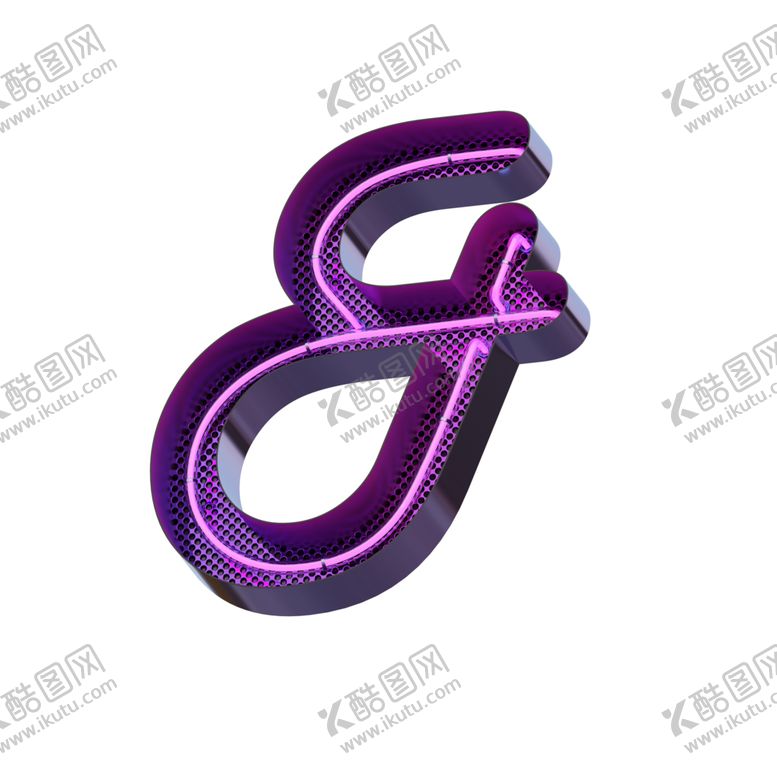 编号：97939906151156213548【酷图网】源文件下载-高清立体紫色霓虹灯字母元素