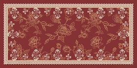 复古花卉图案装饰地毯