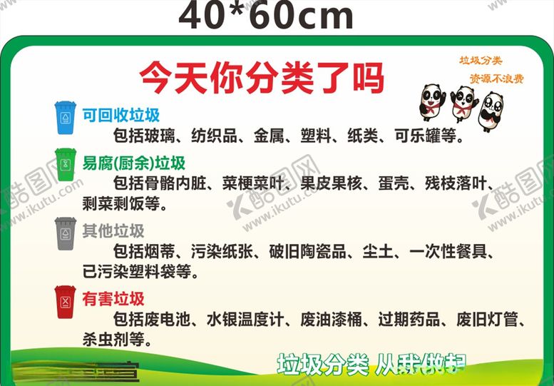 编号：27320205160238535063【酷图网】源文件下载-垃圾分类牌