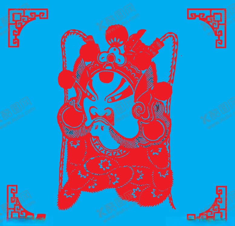 编号：15633709281040061264【酷图网】源文件下载-脸谱剪纸