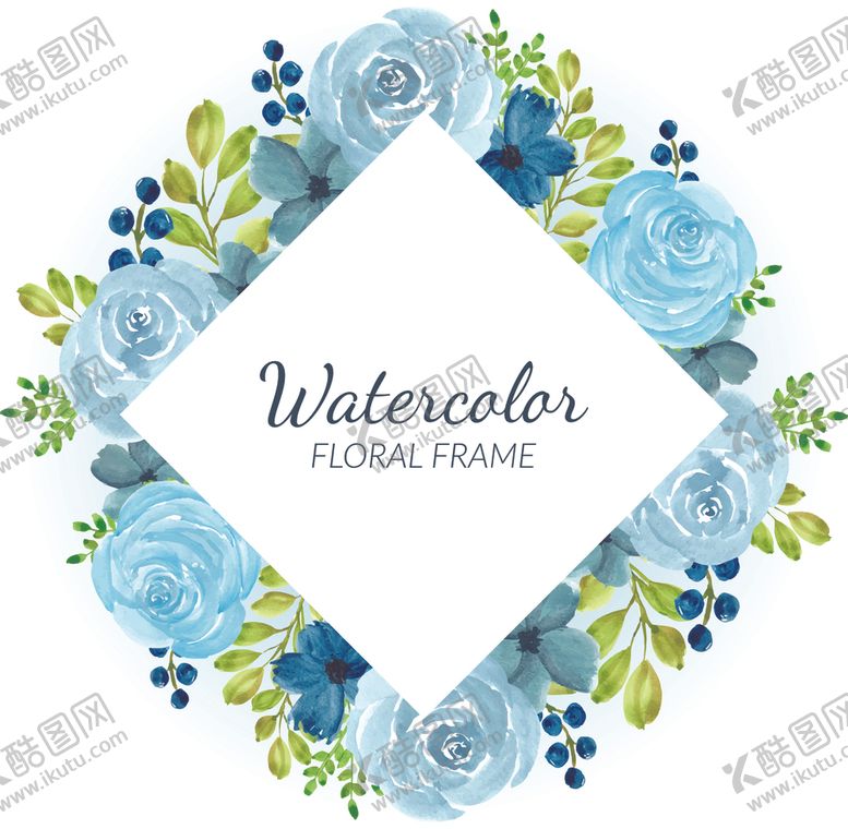 编号：30209910081726342340【酷图网】源文件下载-水彩花卉边框