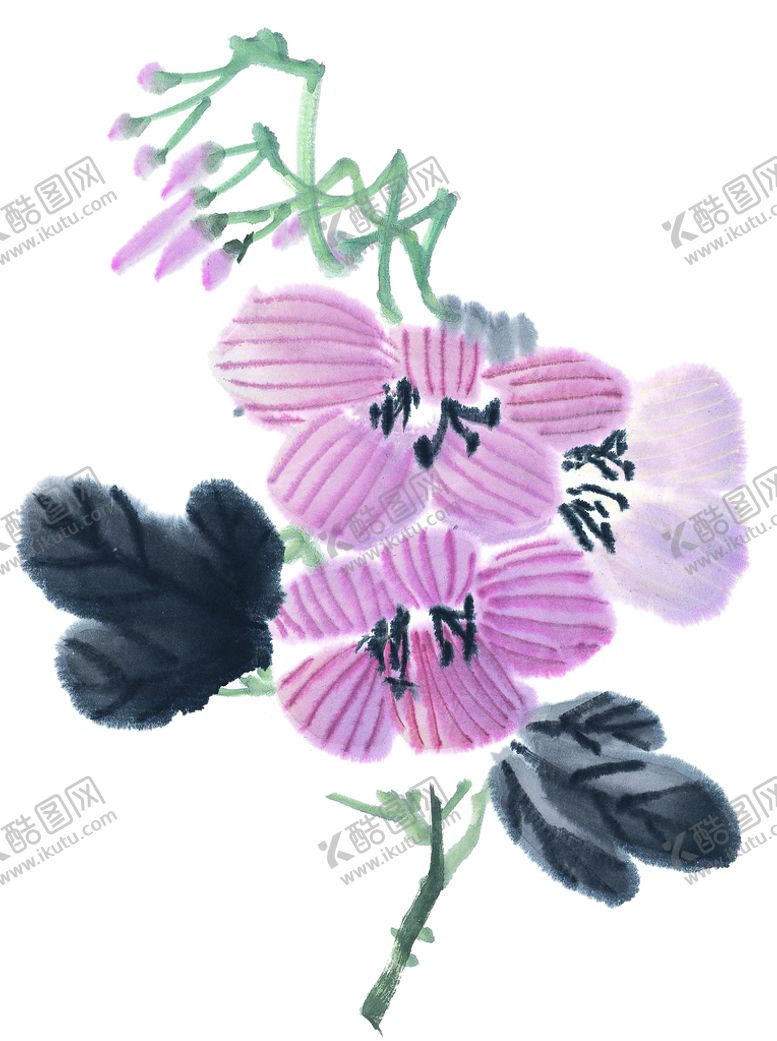 编号：20937810142039059538【酷图网】源文件下载-国画百花争艳 