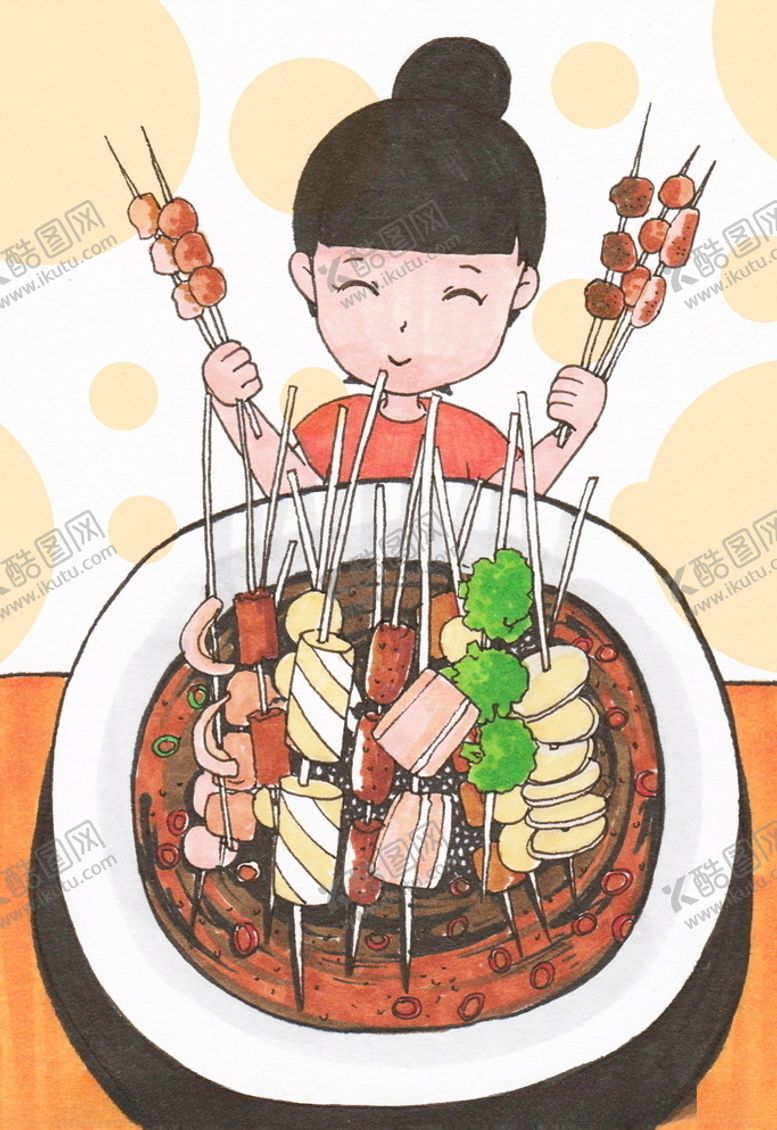 编号：79887309270642396475【酷图网】源文件下载-烧烤撸串插画