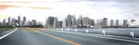 城市道路公路建筑海报背景素材