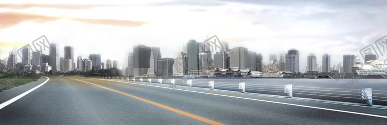 编号：38611405110040134464【酷图网】源文件下载-城市道路公路建筑海报背景素材