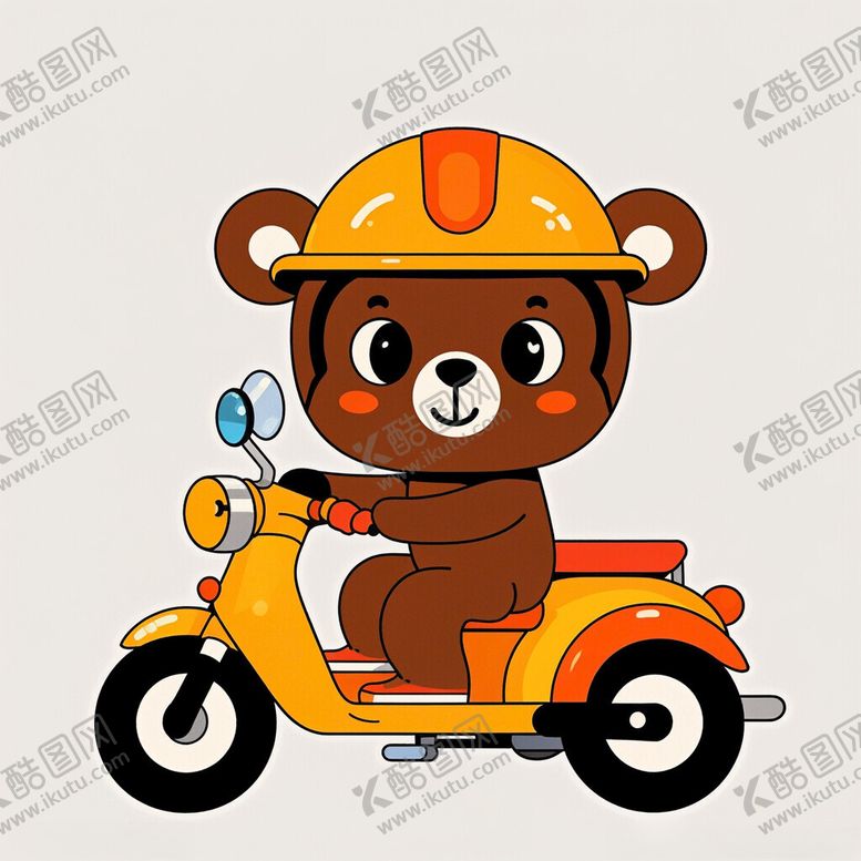 编号：98029402160546087710【酷图网】源文件下载-可爱小熊骑车