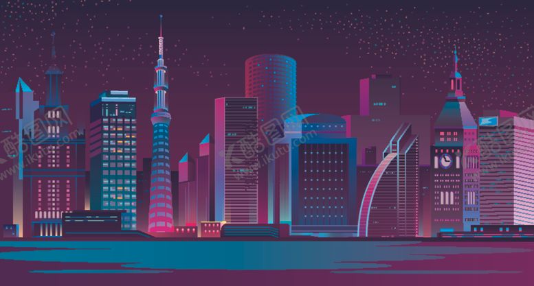 编号：77971111010403557567【酷图网】源文件下载-炫彩城市建筑