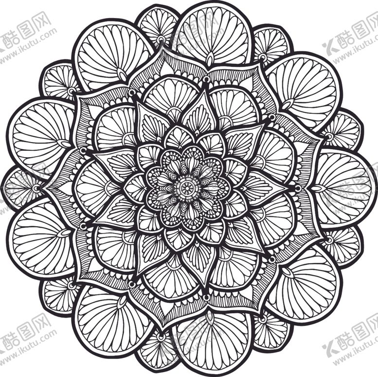 编号：87131309151707425216【酷图网】源文件下载-曼陀罗花纹