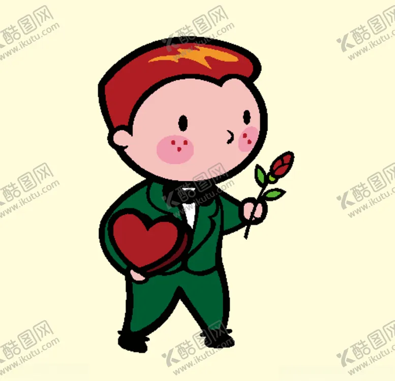 编号：97333807010648396606【酷图网】源文件下载-拿鲜花的男士