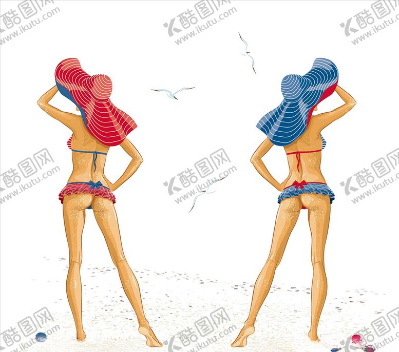 编号：20952410221840398320【酷图网】源文件下载-沙滩女人