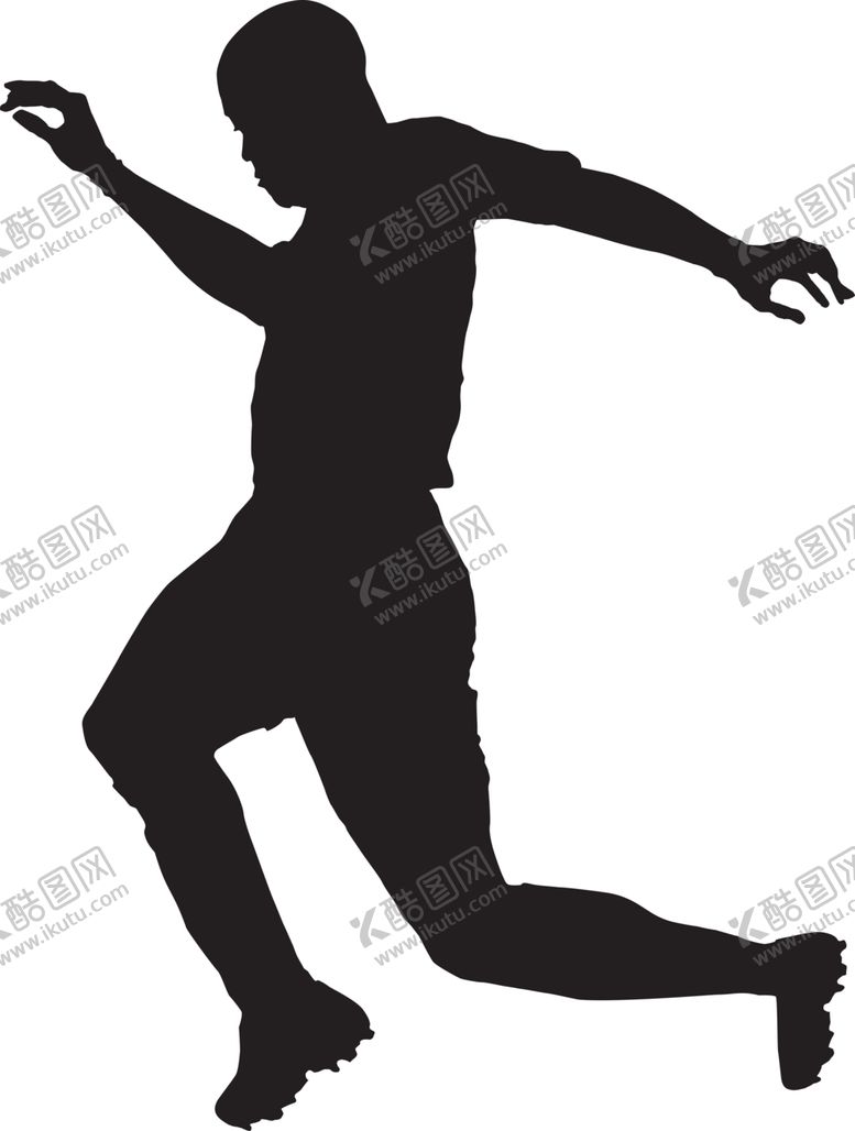 编号：11256405101043065915【酷图网】源文件下载-运动员剪影