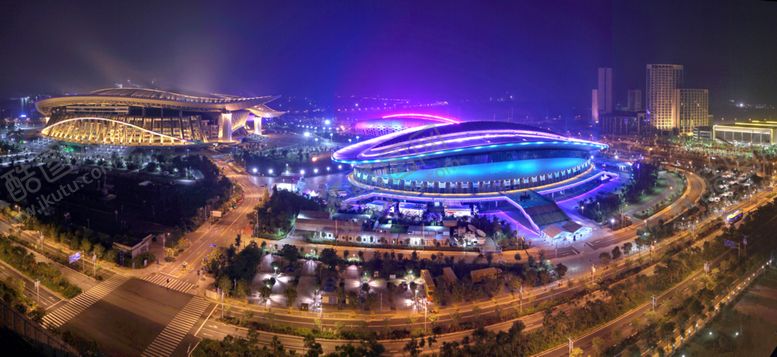 编号：20276109202006075930【酷图网】源文件下载-广西体育中心夜景