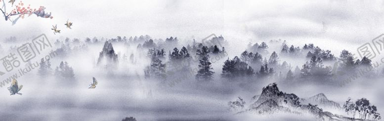 编号：66043112010021046793【酷图网】源文件下载-水墨海报背景