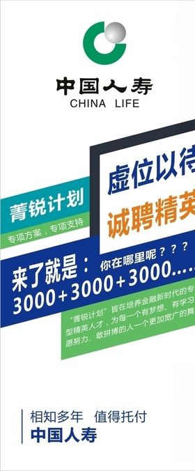 中国人寿招聘展架