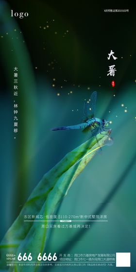 二十四节气大暑海报