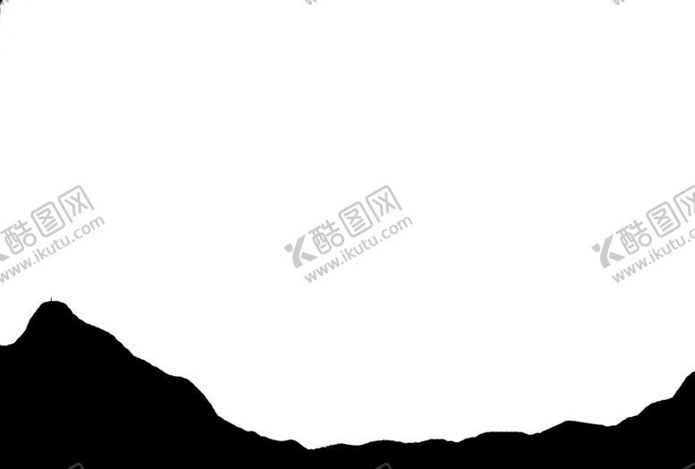 编号：88054907020000404293【酷图网】源文件下载-山脉海岸剪影