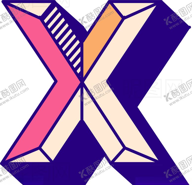 编号：35266109230414558832【酷图网】源文件下载-字母X