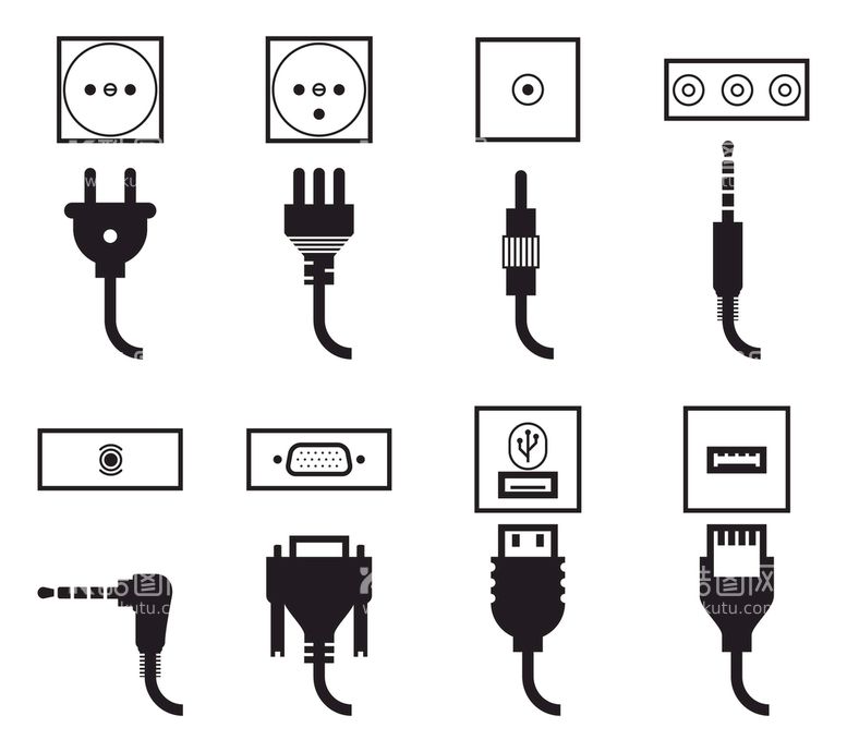 编号：98637111191750129164【酷图网】源文件下载-插头接口