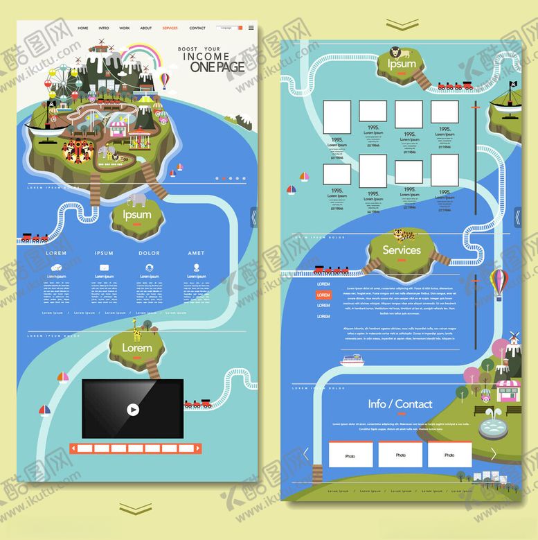 编号：39778604030616337478【酷图网】源文件下载-卡通风格岛屿主题游戏界面