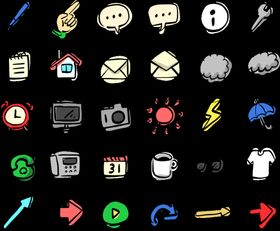 多彩简洁图标集合