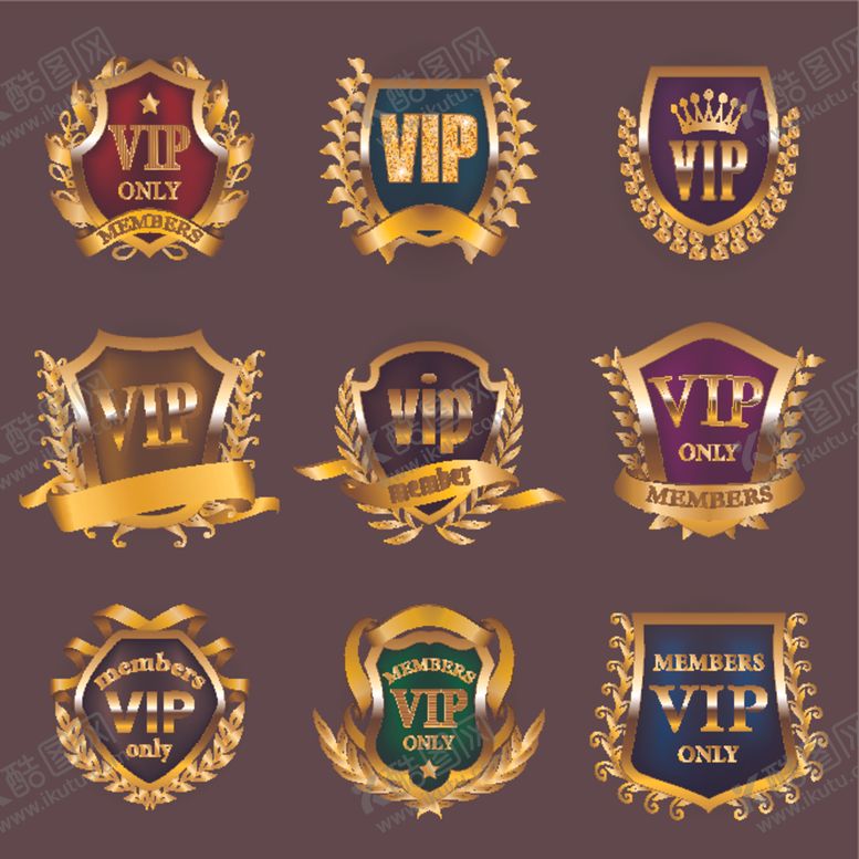 编号：67958010041625065901【酷图网】源文件下载-VIP徽标合集