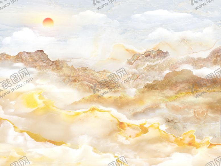 编号：92338010071445534017【酷图网】源文件下载-海纳百川大理石背景墙