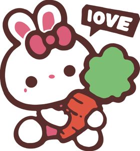 兔子胡萝卜蝴蝶结