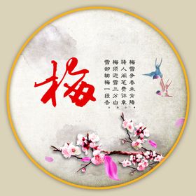 梅兰竹菊廉政文化展板中国风展板人物介绍展板