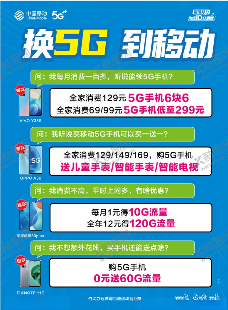 编号：72556802022151553507【酷图网】源文件下载-换5G手机到移动