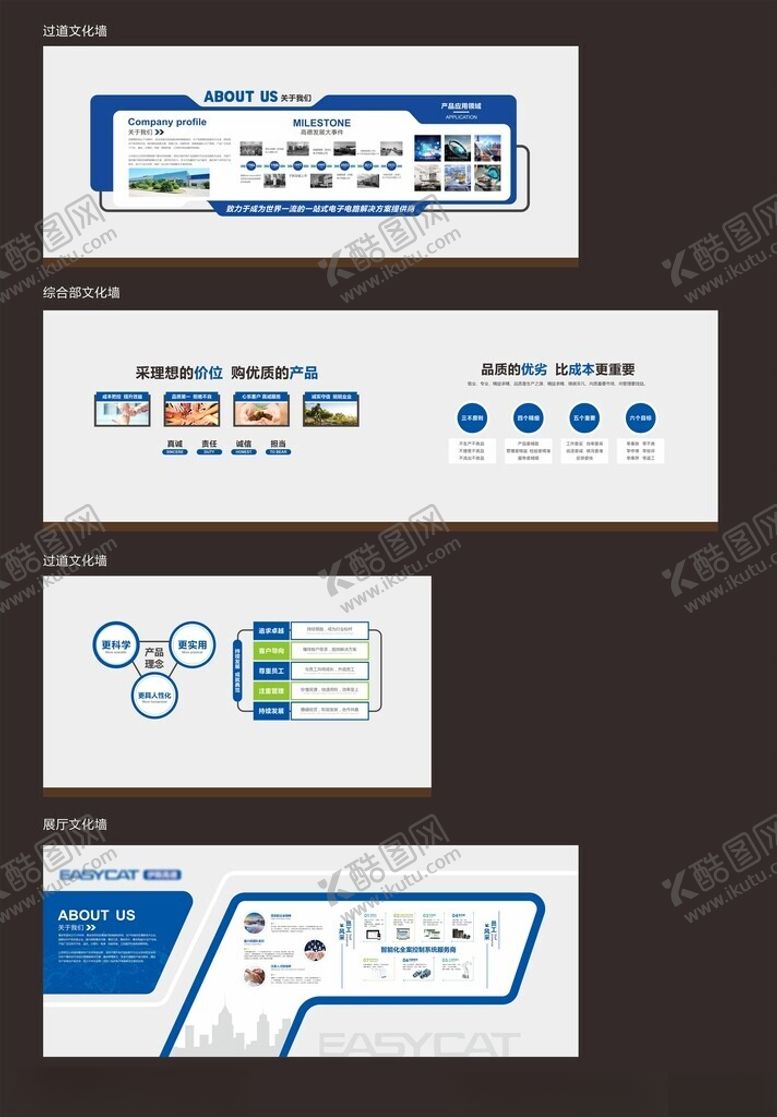编号：78454910310028461488【酷图网】源文件下载-蓝色企业文化墙