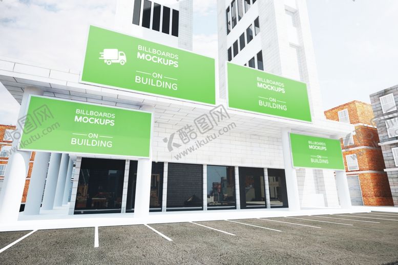 编号：55243610032336037056【酷图网】源文件下载-楼体广告牌样机