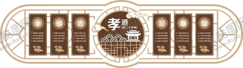 编号：14026511110757207693【酷图网】源文件下载-孝道文化墙