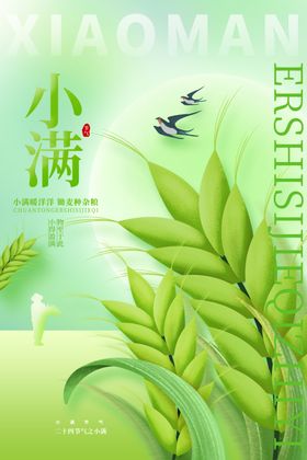 小满海报宣传节气微信稿微信