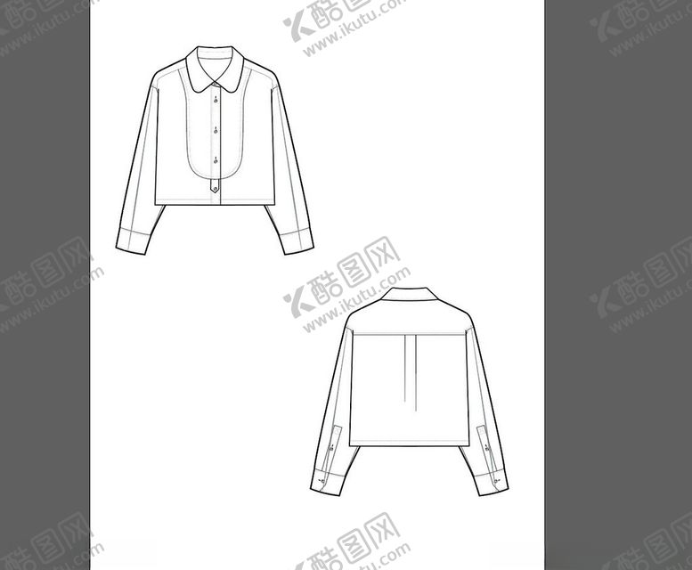 编号：27259303082018141378【酷图网】源文件下载-服装款式衬衫
