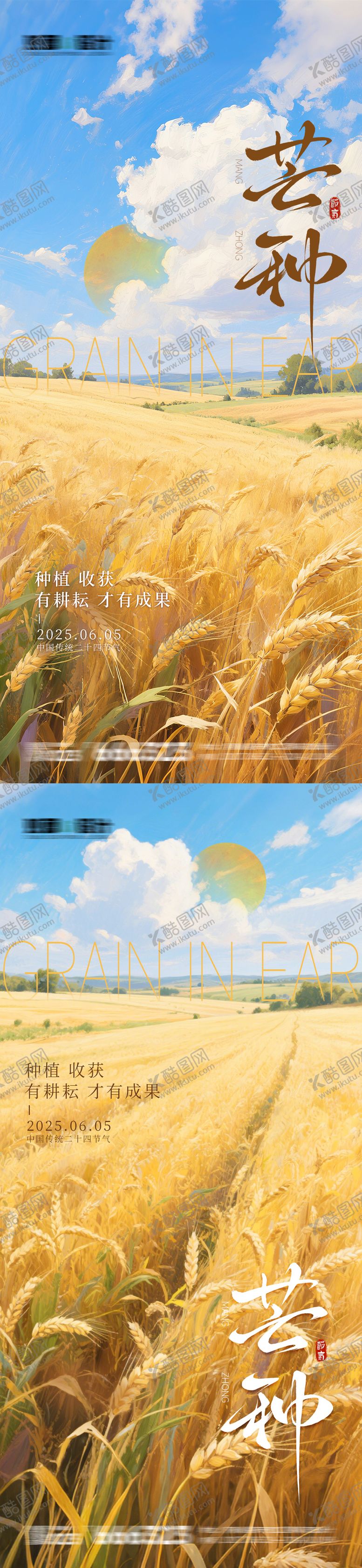 编号：73031706151020101001【酷图网】源文件下载-芒种节气油画质感海报