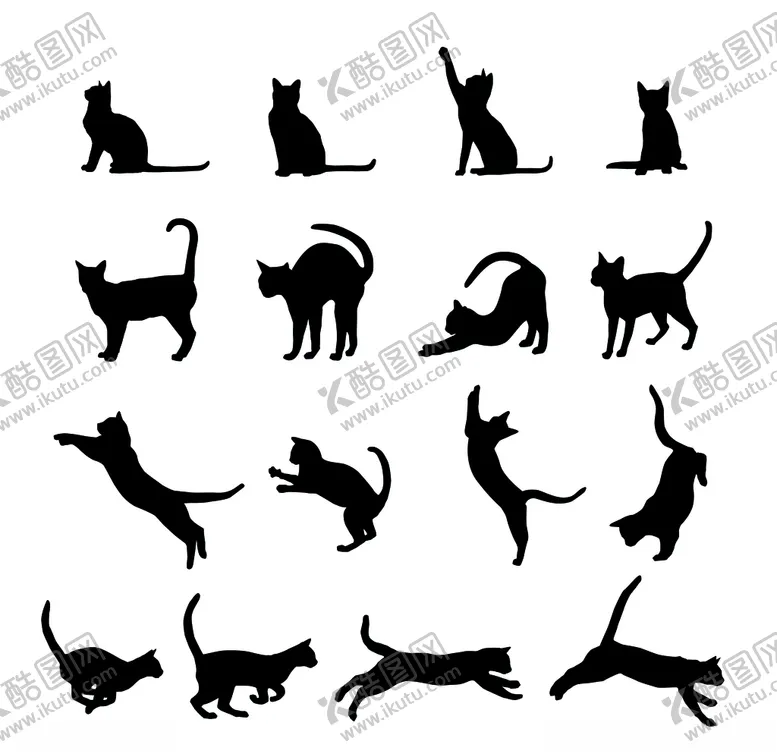 编号：31881604221329217383【酷图网】源文件下载-黑猫矢量图