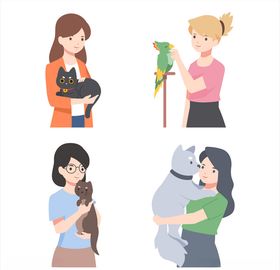 养宠物的女子